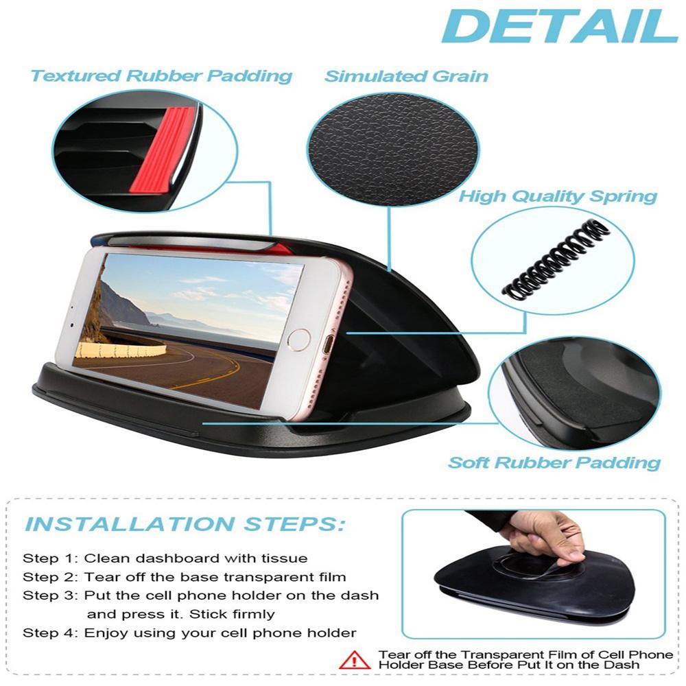 Car Center Console PDA GPS Phone Mount Holder Anti-sunshine Anti-slip Silicone