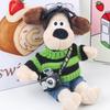 Luminous Palm Dog Camera Strap & Cotton Doll Decor with Sound and Flash
