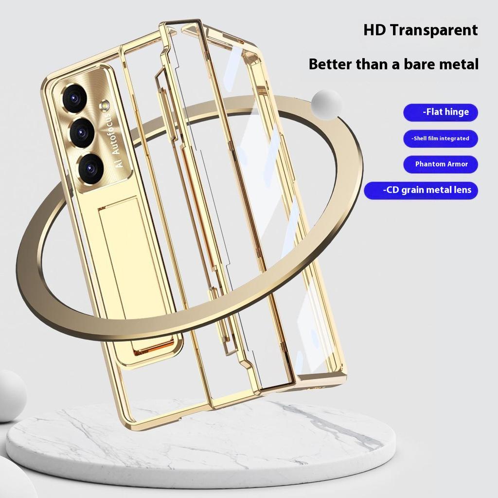 Чехол для Samsung Galaxy Z Fold7 5G с подставкой, жесткий ПК, чехол для телефона с защитной пленкой/стилусом