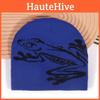 Autumn Winter Acrylic Beanie Hat With Frog Design For Casual Street Style