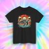 Sea Turtle Sunset T-Shirt Ocean Retro Tropical Beach Vibe Tee S-5XL