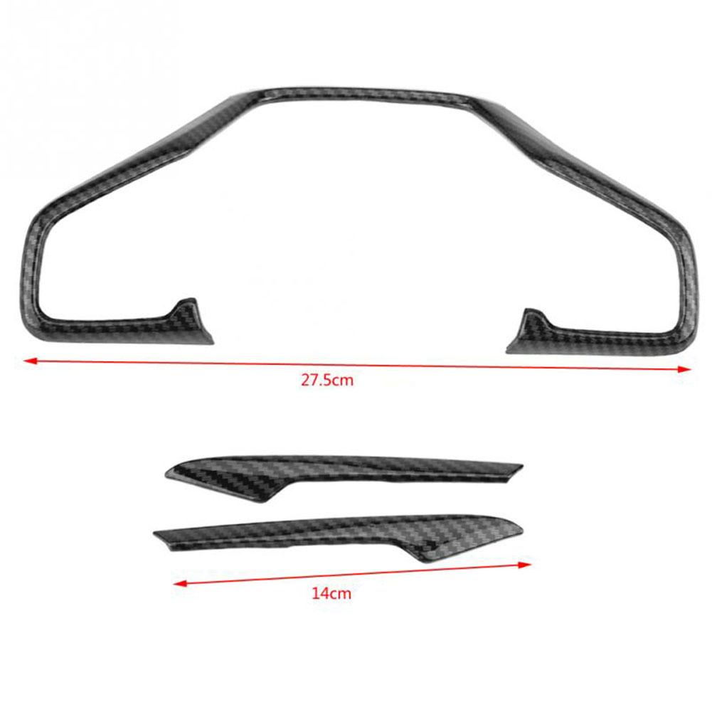 3 шт. наклейки на рамку рулевого колеса автомобиля из углеродного волокна для Honda Civic 10th 2016 2017 2018 аксессуары для интерьера