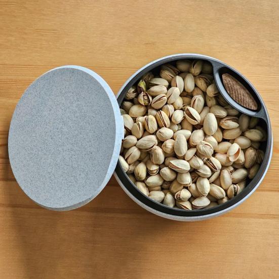 Напечатанная на 3D-принтере миска для семечек и орехов, двухслойная тарелка для закусок с отсеком для шелухи, сервировочная миска для фруктов и конфет, контейнер для отходов от скорлупы