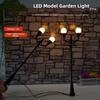 DIY Miniature Street Lamp White/Warm Light Park Lamppost High Light  Layout Material