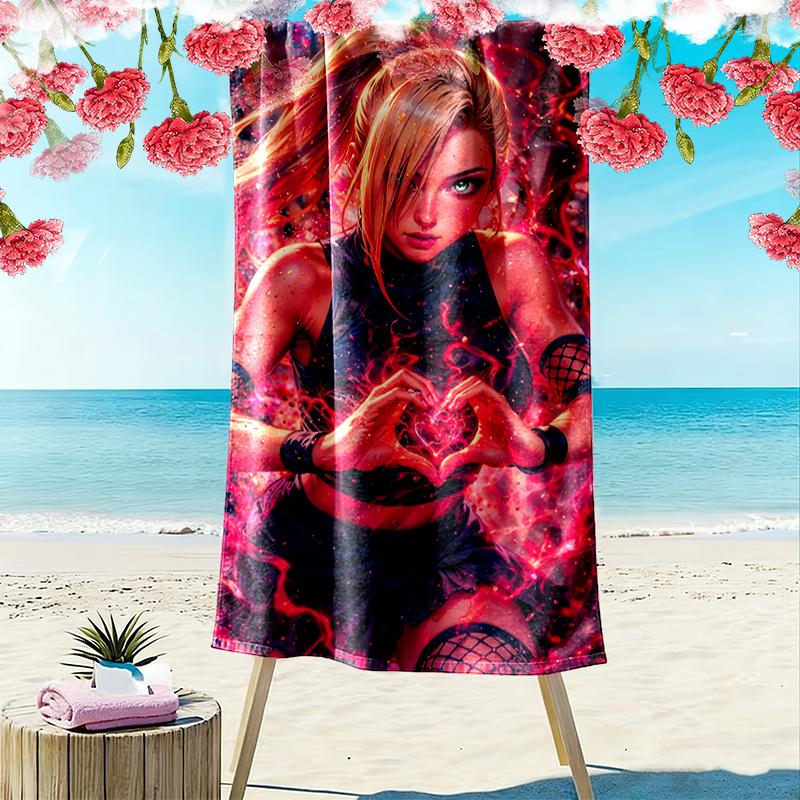 1pc naruto Beach Towel, Multi-functional Beach Towel for Outdoor Activities Beach Swimming and Travel