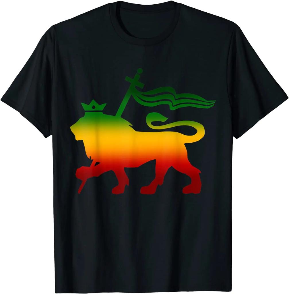Lion of Judah Rasta Reggae Roots TShirt Summer Cotton ONeck Short Sleeve Mens T Shirt New S3XL
