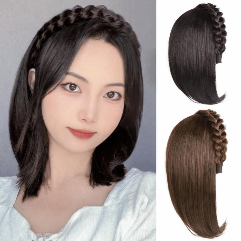 Заколка-полуободок, парик-обруч для волос, сменный блок, заплетенный в косу рыбий хвост, накладка для волос, вечеринка