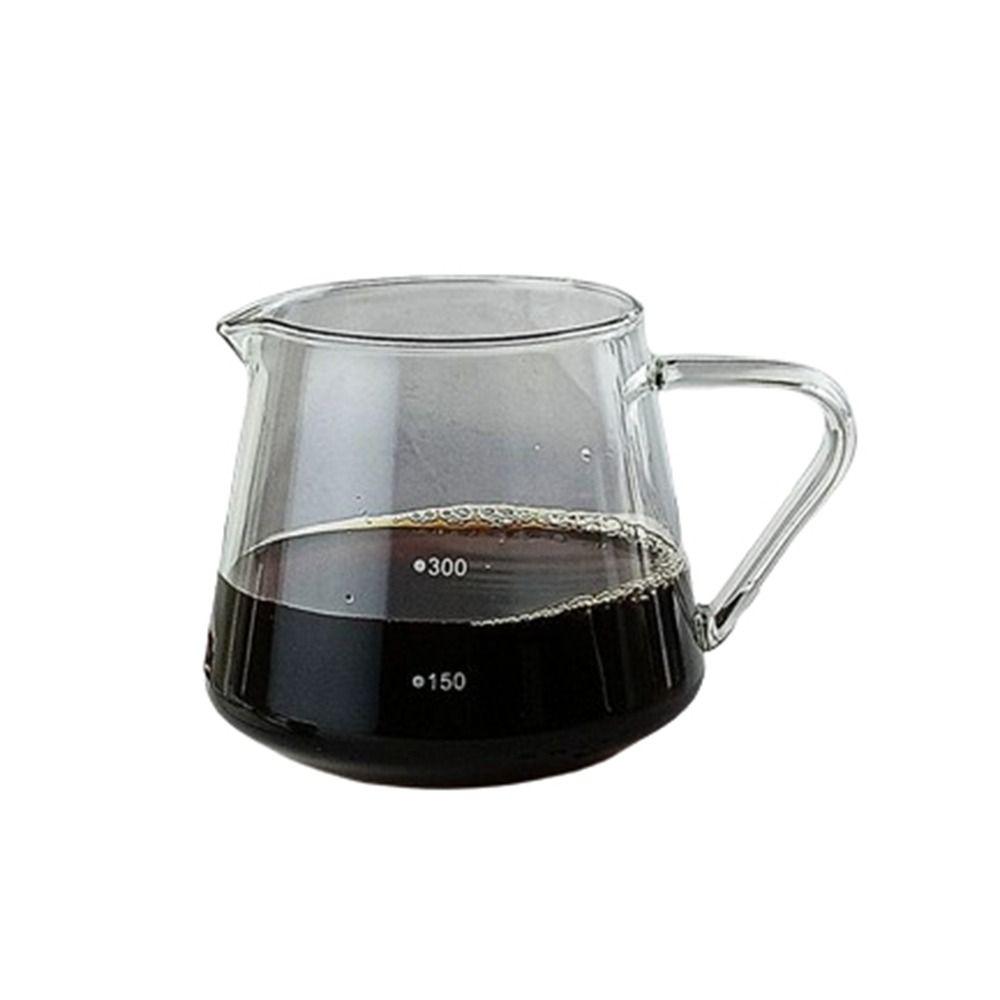 Glass Coffee Filter Pot 60 Degree Coffee Carafe Coffee Server V-shape Funnel  Pour Over Coffee