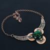 Зеленый флэш-лабрадорит драгоценный камень ручной работы из чистой медной проволоки ювелирное ожерелье для женщин
