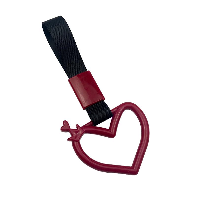 Цветной автомобильный буксировочный ремень Tsurikawa Ring Heart JDM Train Bus Handle Strap Styling Drift Charm Strap Auto Accessories