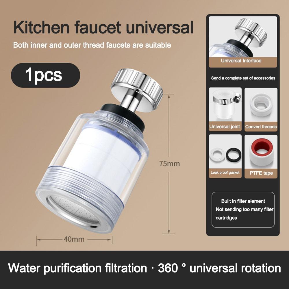 316 Stainless Steel Kitchen Faucet Purifier 360° Rotation Multi-Functional Anti Splash Faucet Leak-Proof Faucet Tap Water Filter