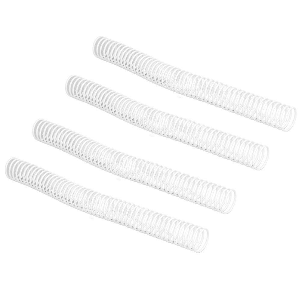 35 шт., катушки для переплета бумаги формата А4, диаметр 25,4 мм, 48 петель, 4 шт.:Пластиковые спиральные гребни с шагом 1 питч, вместимость 215 листов, белые