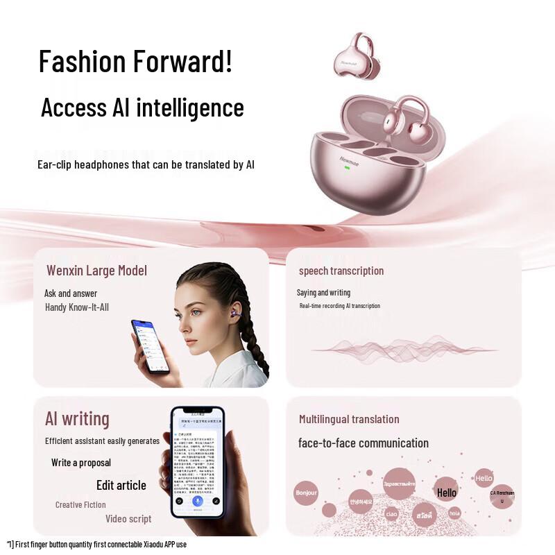 Newmine S6 PRO Wireless Ear-Clip Bluetooth Earphones