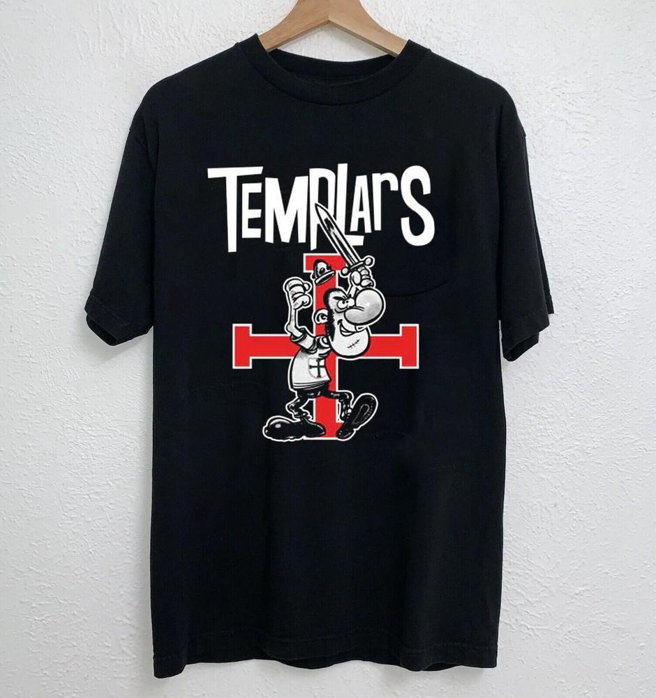 Футболка с принтом The Templars Band Панк Oi! Стиль Черный Унисекс S-5XL Унисекс Футболка