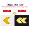 10Pcs/Set Reflective Arrow Sign Tape Warning Safety Sticker For Car Bumper Trunk Reflector Hazard Tape Motorcycle Accessories