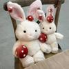 New Mushroom Rabbit Doll Cute Plush Toy Bunny Doll Little White Rabbit Doll Birthday Gift