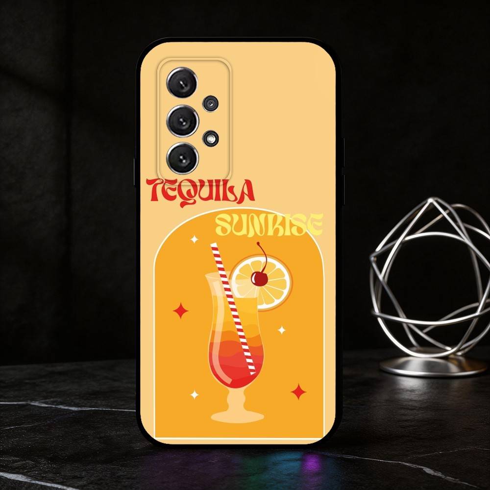 Чехол для телефона A-Aperol Spritz для Samsung S25,24,21,22,23,30,Ultra,20,Plus,Fe,Lite,Note Мягкий черный чехол