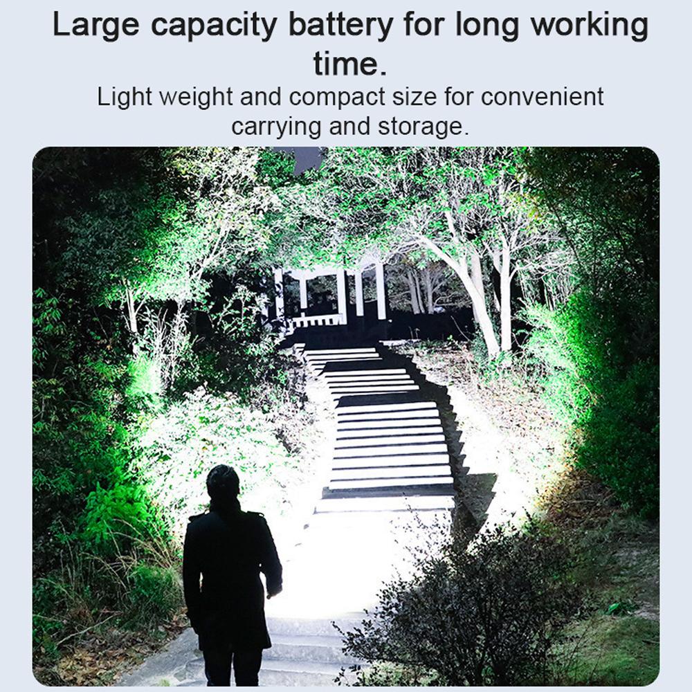 Двойной источник света, портативный фонарик высокой яркости, уличный телескопический светильник с регулируемой фокусировкой