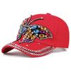 Adjustable Baseball Cap Butterfly Diamond Sun Protection Cap Versatile Denim Cap  Unisex