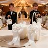 1 шт. Корзина для цветов с жемчужной ручкой, цветок, бант, атласный белый, западно-рустикальный узелок, свадебная корзина для цветочных лепестков