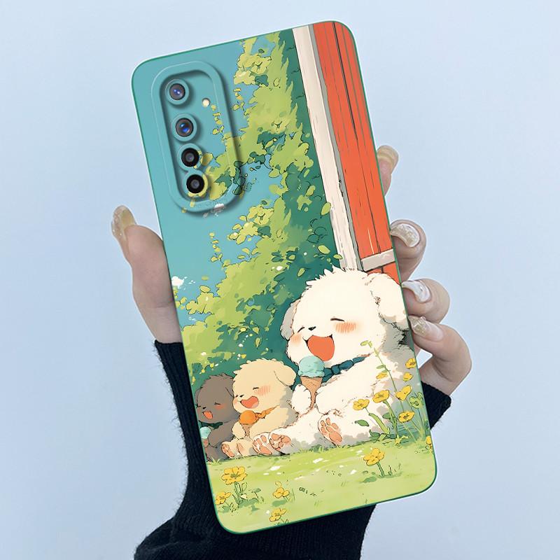 Чехол для телефона Realme 6 Чехол Realme 6s Модный Простота Масляная живопись Цветок Мягкий Жидкий силикон Оболочка Для Realme 6 Pro Funda