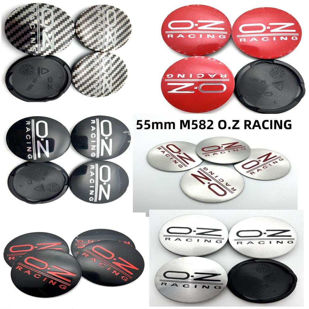 4Pcs 55mm M582 Car Wheel Caps With O.Z OZ Racing Sport Emblem Logo Rim Hubcaps Cover Badge Styling Accessories For VW Golf Polo