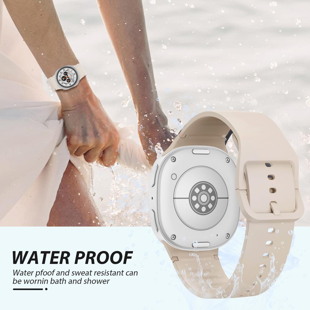 Спортивный силиконовый ремешок для Samsung Galaxy Watch 8 Ремешок 44 мм 40 мм Аксессуары correa pulseira Браслет Galaxy Watch 8 classic 46 мм