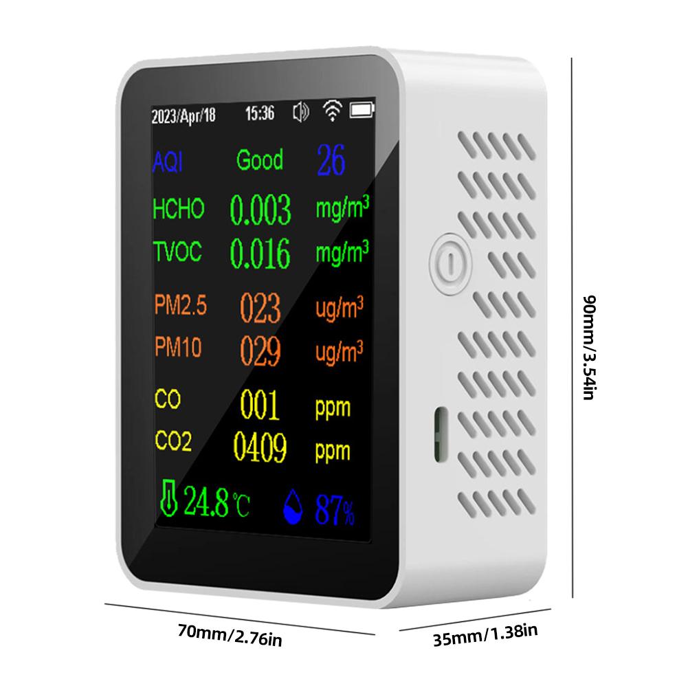 12 в 1 монитор качества воздуха детектор углекислого газа с отображением времени/даты WIFI измеритель температуры и влажности для офиса школы