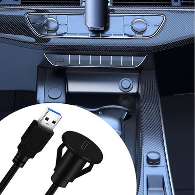 Кабель USB C 3.0 для скрытой установки, удлинительный кабель USB 1 м для приборной панели автомобиля, тип A (папа) к C (мама)