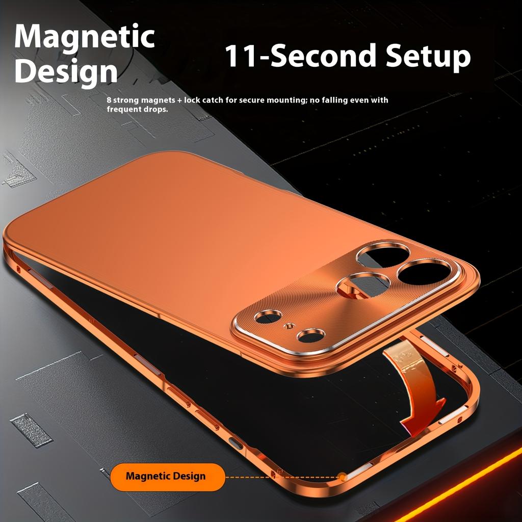 Чехол для телефона iPhone 17 Pro Max Авиационный Алюминиевый Сплав Рамка Резьбовое Кольцо Камеры Матовая Задняя Панель Ультратонкий Защита от Падений Задняя Крышка
