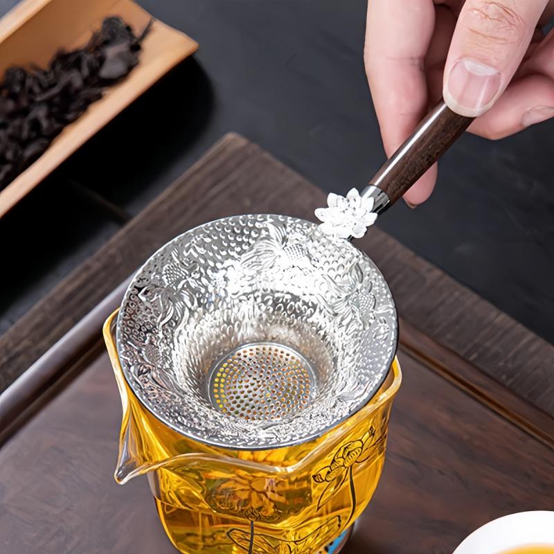 Ментальное сетчатое ситечко для чая, фильтр-сито из нержавеющей стали, чайная посуда, кружевной слив для чая, полезные заварочные устройства для чая, кухонные аксессуары