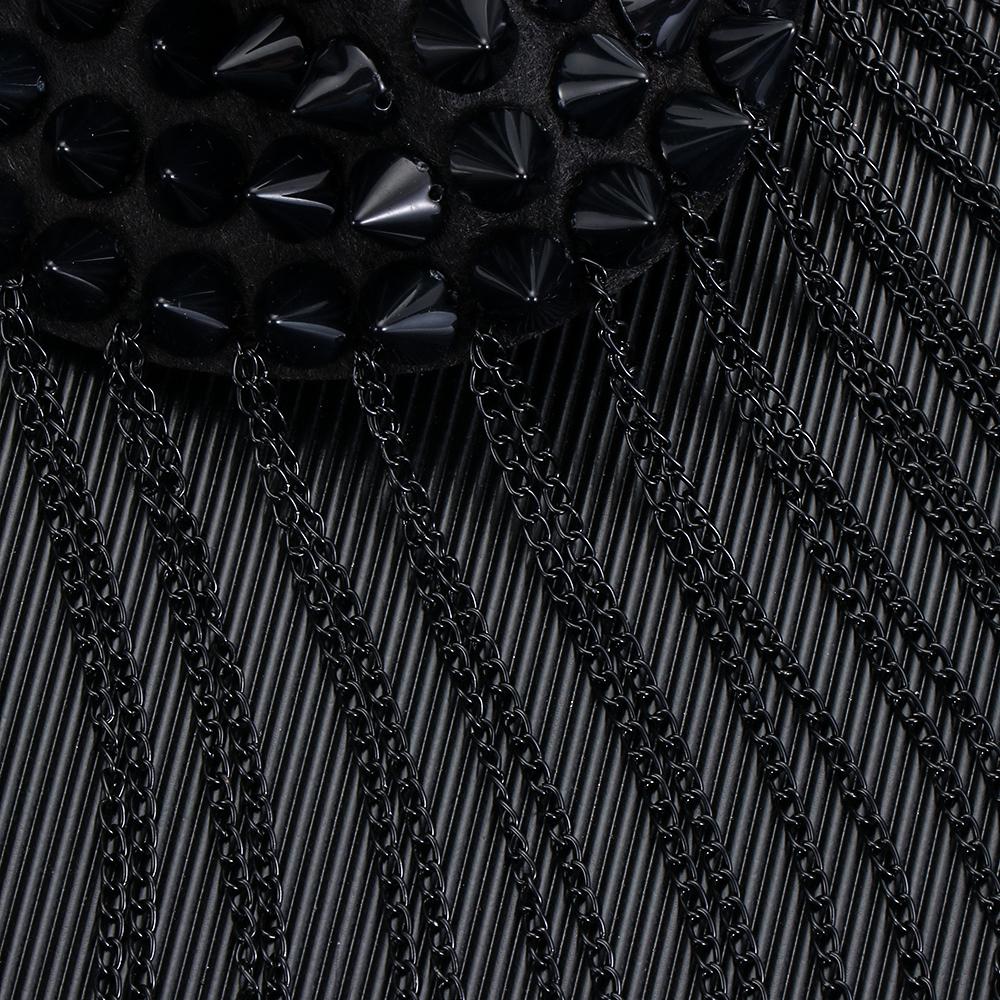 Новая мода 1 пара цепочка кисточка заклепка наплечник брошь панк кисточка металлический эполет для женщин мужчин