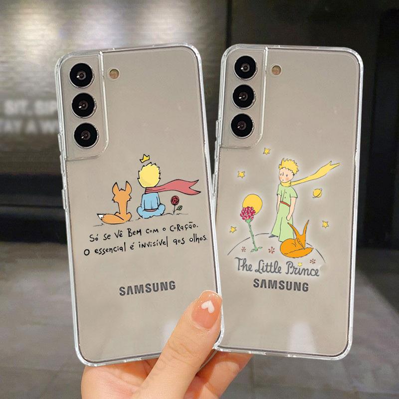 Прозрачный чехол для Samsung Galaxy S22 S20 FE S21 S10 S9 Plus Note 20 Ultra 10 Lite 9, мягкий чехол из ТПУ для телефона с рисунком маленького принца