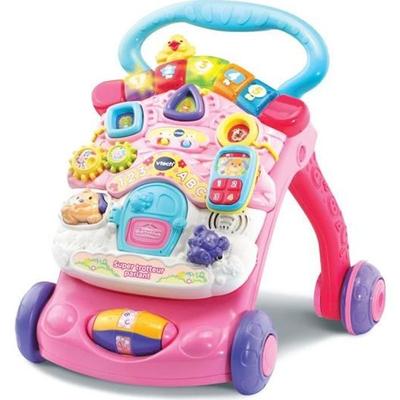 Говорящая каталка 2 в 1 VTECH - Супер Каталка - Розовая для малышей от 9 до 36 месяцев