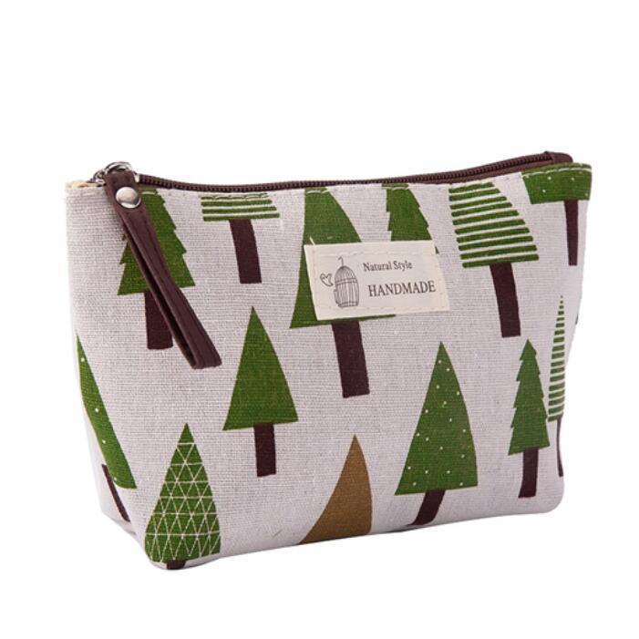 Women Cosmetic Bags Ladies Zipper Makeup Bag Canvas Phone Coin Handbag Travel Organizer Bag Pouch