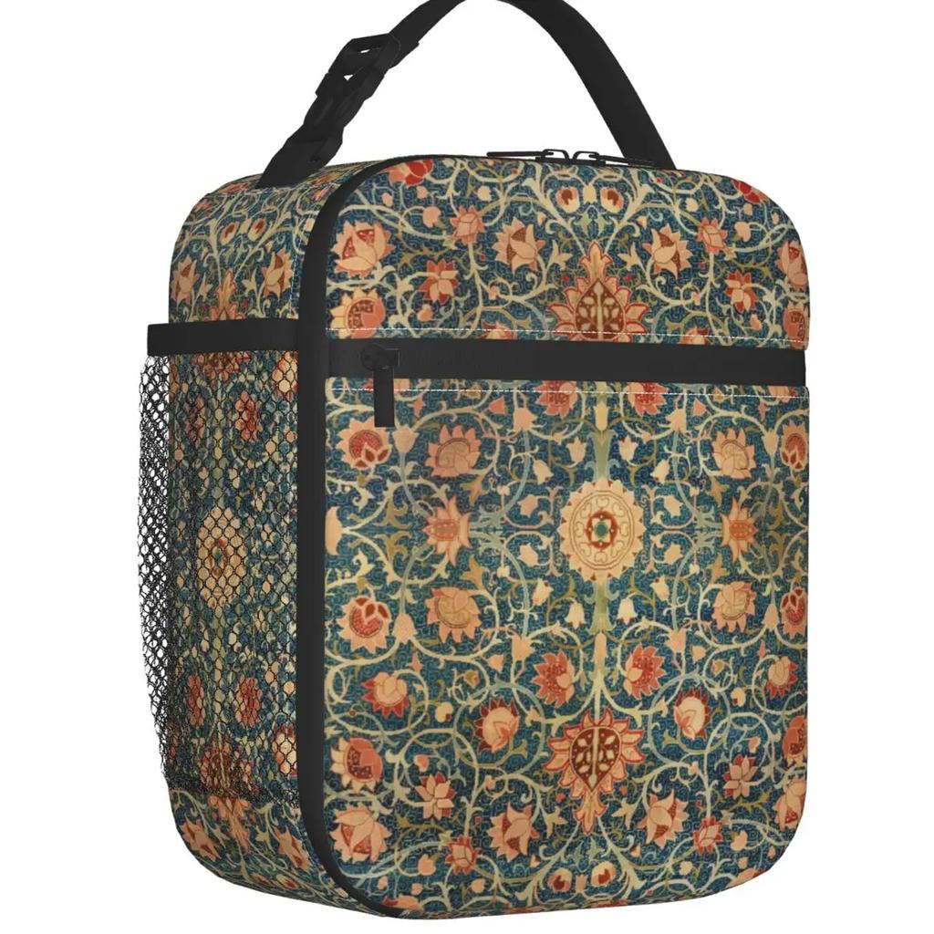 William Morris Vintage термоизолированные сумки для ланча с цветочным текстильным узором переносной контейнер для ланча походная дорожная коробка для хранения еды