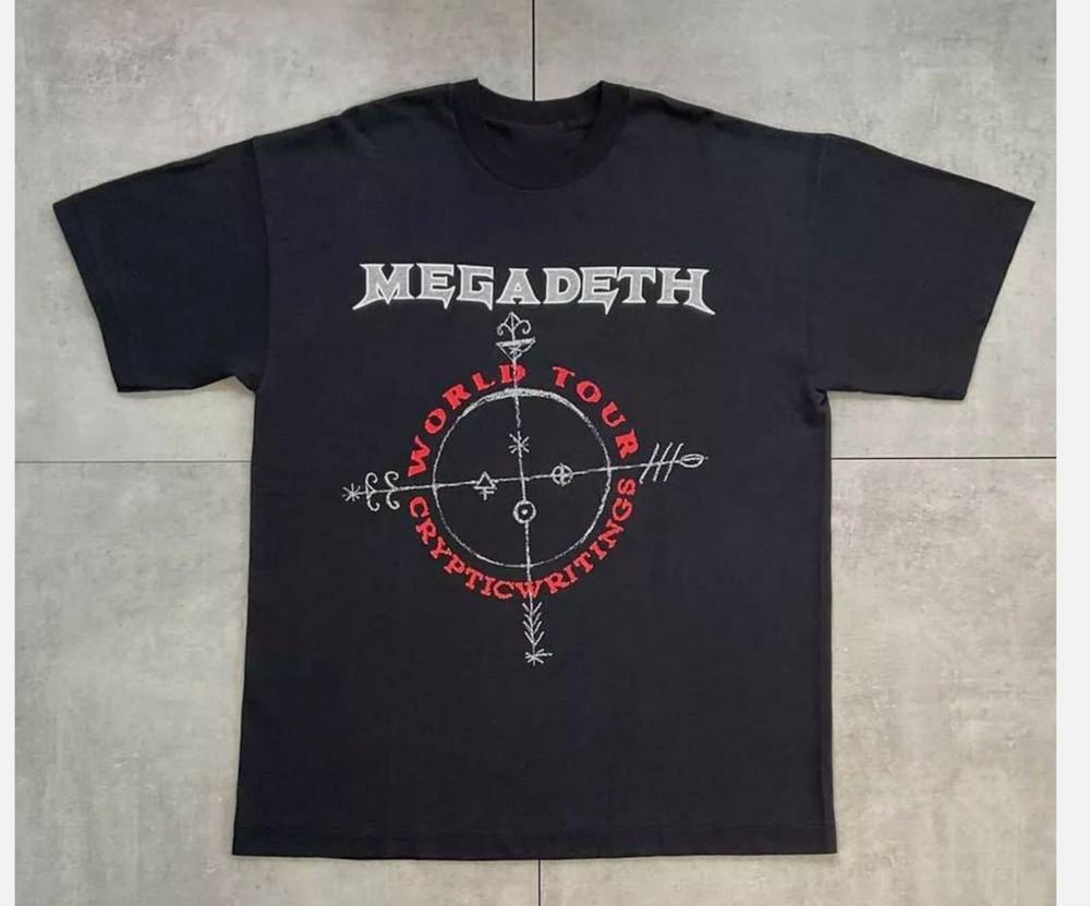 1997 90-е Megadeth Cryptic Writings Мировой тур Футболка Унисекс Футболка