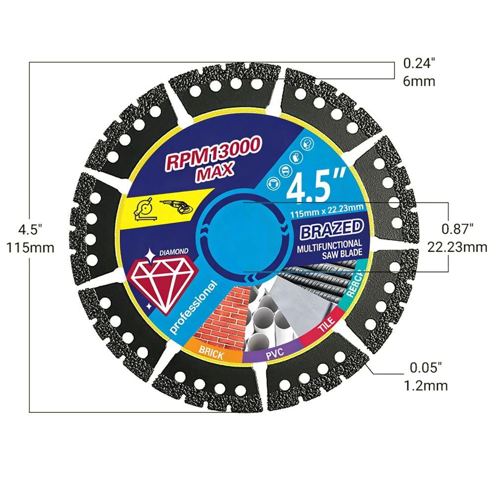 Универсальное Черное Лезвие для Угловой Шлифовальной Машины Пильное Лезвие Железное 115 мм Лезвия для Резки Разных Материалов Пильные Лезвия для Угловой Шлифовальной Машины Принадлежности для Инструментов