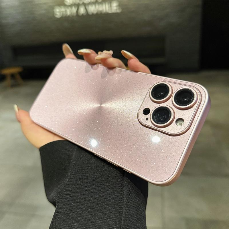 Для iPhone 16 Promax Чехол-накладка Ледяной Кристалл Блестящая Пудра для Apple 15 Полностью Покрывающий Защита от Падений Магнитный Простой Защитный Чехол