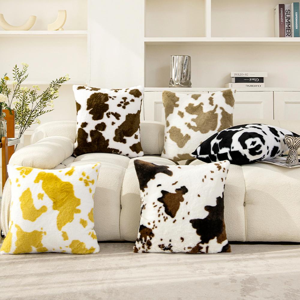 1 шт. Роскошные декоративные наволочки из искусственного меха, коровья шкура, накидки на диван, мягкие пушистые плюшевые, наволочки с тигровым принтом для дивана