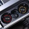 ANIE7 2pcs Car LOGO Silicone Coaster Anti-Slip For KIA Rio Soul Seltos Niro Forte K5 K3 Sorento Stinger Sportage Auto Accessories