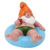 Pool Floater Gnome Statue Resin Pool Party Relaxing Funny Garden Floating Gnome Figurine for