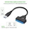 Светодиодный индикатор Внешний HDD SSD USB 3.0 на SATA Адаптер Кабель 22-контактный Конвертер Жесткий Диск Драйвер