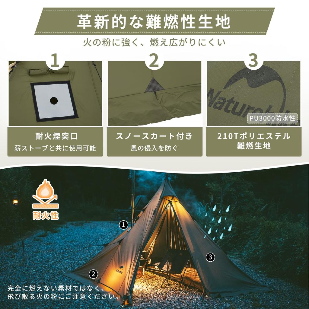 Официальный магазин Naturehike Одностоечная палатка Разрешено разведение костров Огнестойкая С Дымоходом Юбка Solo Легкая Простая Установка Компактная Для Людей