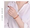 Moisturizing and transparent red green peacock agate bracelet with simple temperament, Chinese style jade bracelet