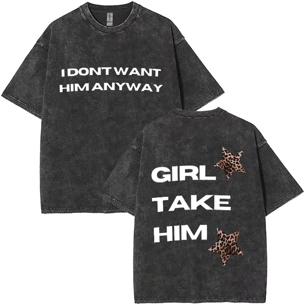 Washed Vintage Singer Tate Mcrae The Think Later World Tour T Shirt Men Women Fashion Trend Oversized Tshirts Streetwear Unisex