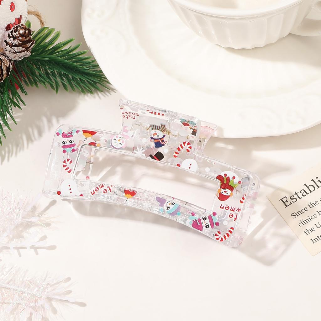 Рождественская заколка для волос Lady Cute Sweet Print Заколка для волос Зажим для волос в виде акулы Аксессуары для волос