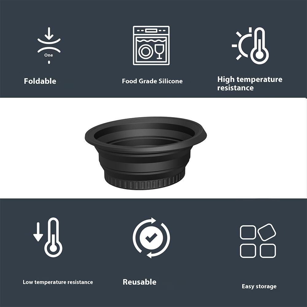 Складная чаша, компактная силиконовая форма для льда, устойчивая к низким/высоким температурам, переносная ванна для ухода за кожей для подтяжки кожи