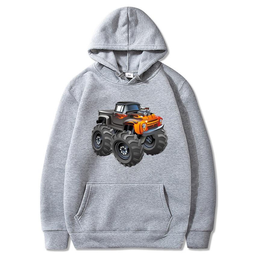 American Monster Truck Bigfoot Printed Hoodie Autumn/Winter New Street Fashion Hoodie Daily Casual Warm Hoodie Holiday Gift