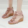 Summer Women Sandals Wedge Vintage Bohemia Ladies Sandles Soft Comfortable Roman Ladies Flowers Shoes Plus Size Zapatos Mujer